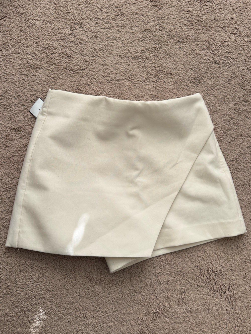 Zara Cream Wrap-Front Skort